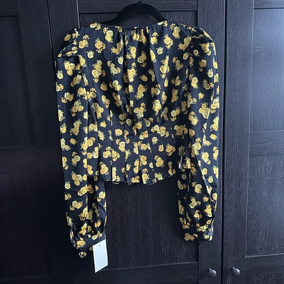 For Love and Lemons Elisa Floral Print Top Blouse - Picture 13 of 15